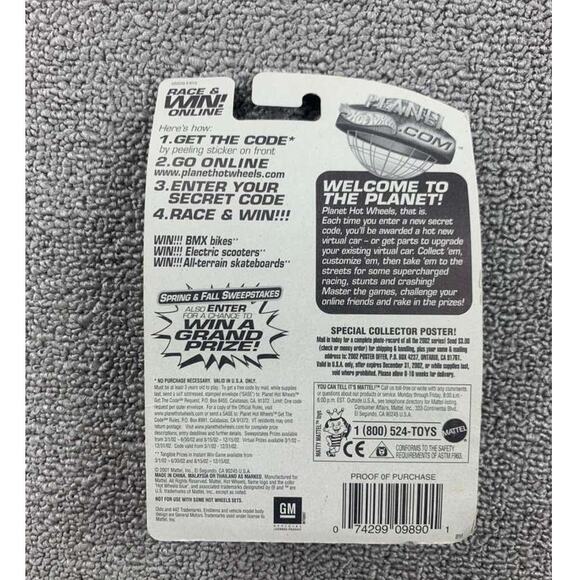 Y2K 2002 Hot Wheels Olds 442 Die Cast Car Red Race Win Online Collector #154 - Picture 2 of 5